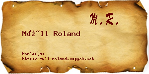 Müll Roland névjegykártya